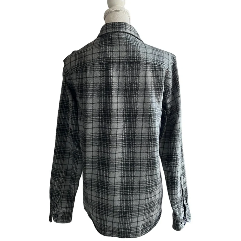THE NORTH FACE MENS GRAY PLAID SHIRT JACKET SIZE SMALL